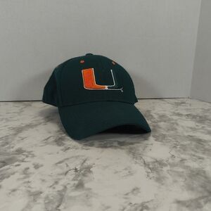 Miami Hurricanes Zephyr Green/Orange Hat , Size 7